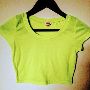 Neon Yellow/Green Crop Top